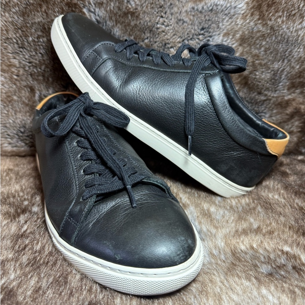 Allen Edmonds Courtside Men’s Low Top Black Learher Sneakers Sz9.5